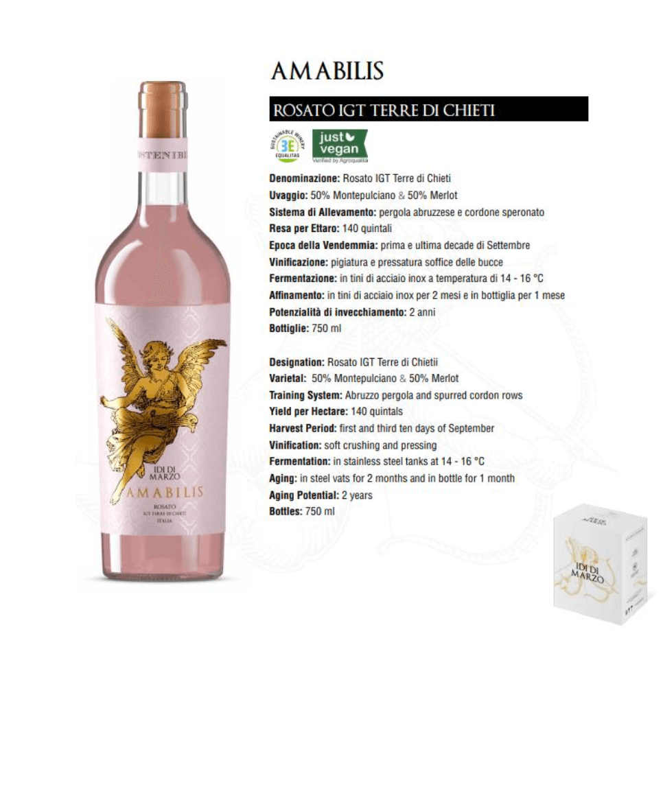 Amabilis Rosato technical sheet