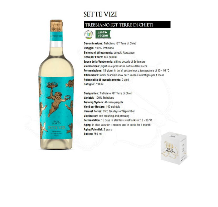 Sette Vizi Trebbiano technical sheet